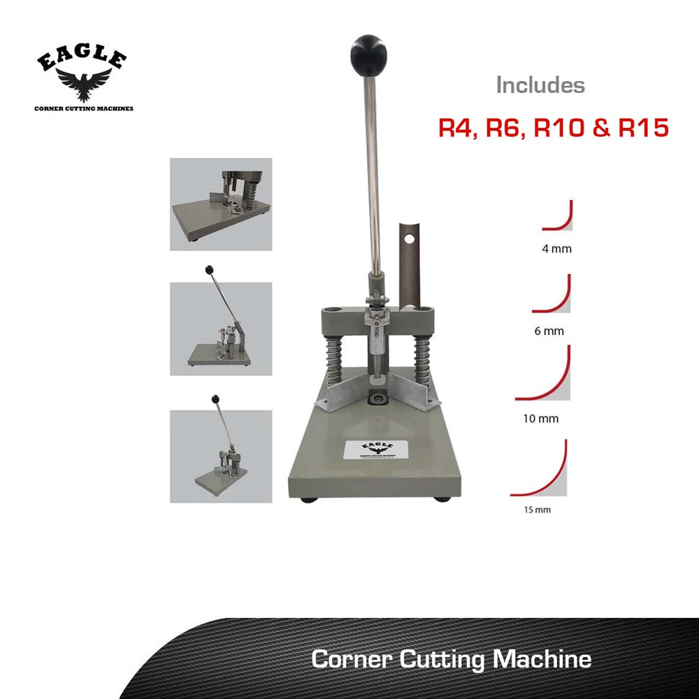 Eagle Round Corner Cutting Machine with 4 Dies R4, R6, R10 &amp; R15