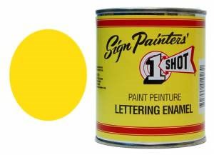 1 Shot 132-L Lemon Yellow Letter Enamel - 473 mL