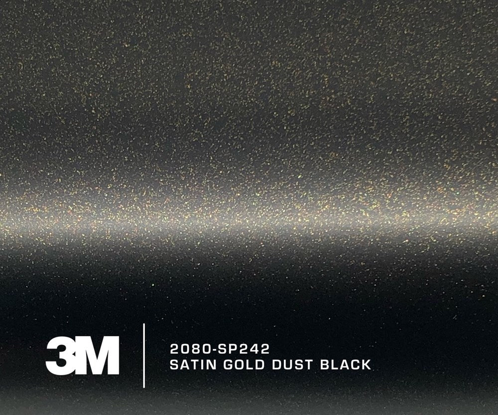 3M 2080 SP242 Satin Gold Dust Black 1520mm